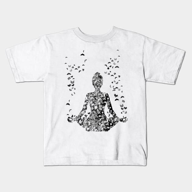 Mind and psychology, Rorschach, yoga Kids T-Shirt by RosaliArt